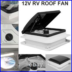 Camper Van Caravan Box 12V Electric LED Fan Roof Vent/Skylight Pop Up Window UK