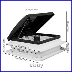 Camper Van Caravan Box 12V Electric LED Fan Roof Vent/Skylight Pop Up Window UK