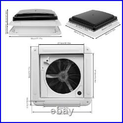 Camper Van Caravan Box 12V Electric LED Fan Roof Vent/Skylight Pop Up Window UK