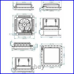 Camper Van Caravan Box 12V Electric LED Fan Roof Vent/Skylight Pop Up Window UK