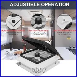 Camper Van Caravan Box 12V Electric LED Fan Roof Vent/Skylight Pop Up Window UK