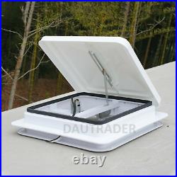 Camper Van Caravan Box 12V White Electric Fan Roof Vent/Skylight Pop Up Window