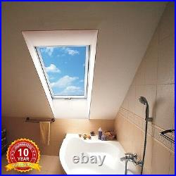 Centre Pivot PVC Roof Windows 78cm x 98cm + Flashing. Rooflight skylight Sunlux