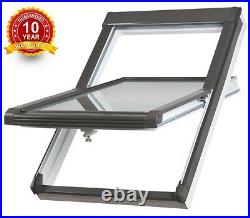 Centre Pivot White PVC Skylight Roof Window 78 x 118cm +Flashing Rooflite Sunlux