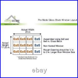Clearly Secure Glass Block Window 17.25X25X3.125 Rectangular Double-Pane Glass