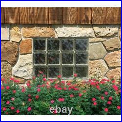 Clearly Secure Glass Block Window 31 x 15.5 Frameless Wave-Pattern Non-Vented