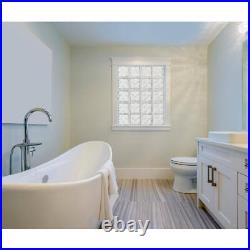 Clearly Secure Glass Block Window 34.75 x 23.25 Wave Pattern Frameless White