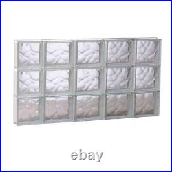 Clearly Secure Glass Block Window 34.75x17.25x3.13 Frameless Wave Non-Vented