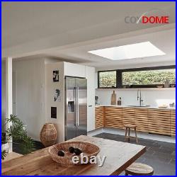 Coxdome Rooflight Window Flat Roof Double Glazed Electric Skylight opening