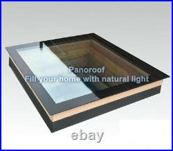 D/G Manual Opening Flat Roof Window Light Skylight Glazed 600x600mm