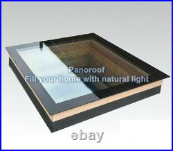 D/G Manual Opening Flat Roof Window Skylight Roof-light Glazed 1000mm x 2000mm