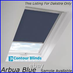 Dakstra Blackout Roof Skylight Roller Blinds Thermal Fabric Grey White Blue Red