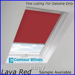 Dakstra Roof Skylight Blackout Window Blinds Easy Fit Child Safe Red Cream Grey