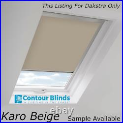 Dakstra Roof Skylight Blackout Window Blinds Easy Fit Child Safe Red Cream Grey