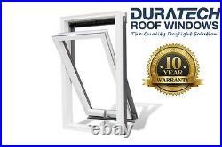 Duratech (Rooflite) Roof Window Skylight 550 x 980mm White uPVC Inc. Flashing