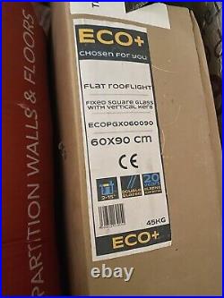 Eco+ Flat Roof WindowithSkylight 600x900 Black Double Glazed
