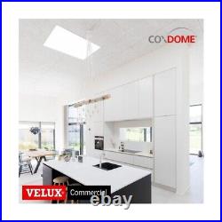 Electric Opening Flat Glass Rooflight 160mm Vertical Upstand-Coxdome Lumiglaze