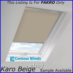 FAKRO Blackout Blinds for Roof Windows Skylights 8 Colours Made To Measure