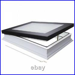 Fakro DMF Flat Roof Window Manual opening Skylight Rooflight & Kerb Triple Glass