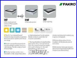 Fakro DMF Flat Roof Window Manual opening Skylight Rooflight & Kerb Triple Glass