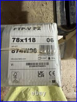 Fakro Manual Pine Centre Pivot Roof Window- 78cm x 118cm Standard Tile Flashing