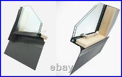 Fenstro 45x55cm Double Glazed Skylight Access Roof Window Integrated Flashing