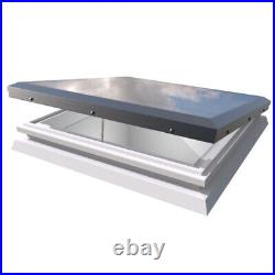 Flat Glass Pane Rooflight Double Glazed Window, Electric Opening, Builders Kerb