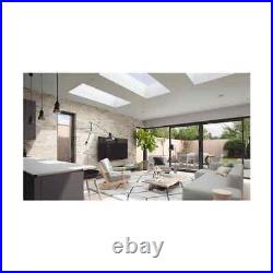 Flat Glass Pane Rooflight Double Glazed Window, Electric Opening, Builders Kerb