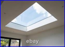 Flat Glass Rooflight Skylight Fixed Double Glazed Aluminium Frame Brett Martin