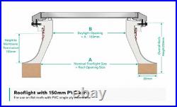 Flat Glass Rooflight Skylight Fixed Double Glazed Aluminium Frame Brett Martin
