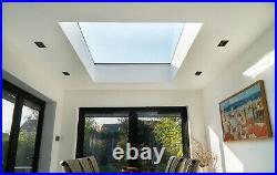 Flat Roof Glass Pane Window, Double Glazed Rooflight Skylight Electric Opening