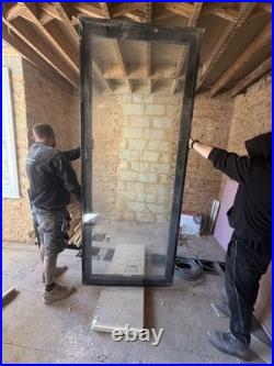 Flat Roof Light/ Sky Light Glass Black Frame 250x100 Cm