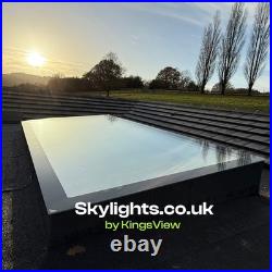 Flat Roof Skylight Fixed Glass Rooflight UK Multiple Sizes