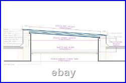 Flat Roof Skylight Lantern Window Triple Glazed Roof Glass Light 1500x2000mm