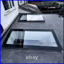 Flat Roof Skylight Triple Glazed Frameless Rooflight Optional Install Kit