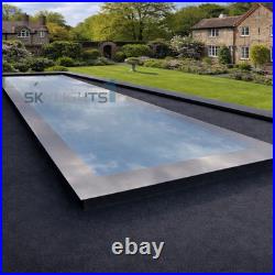 Flat Roof Skylight Triple Glazed Frameless Rooflight Optional Install Kit