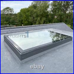 Flat Roof Skylight Triple Glazed Frameless Rooflight Optional Install Kit