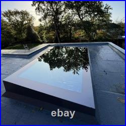 Flat Roof Skylight Triple Glazed Frameless Rooflight Self-Cleaning Glass
