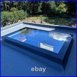 Flat Roof Skylight Triple Glazed Frameless Rooflight Self-Cleaning Glass
