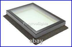 Flat Roof light Skylight Lantern Window Aluminium Laminated Glass 1000 x 1000mm