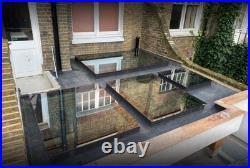 Frameless Solar Grey Flat Roof Skylight UK Made Tinted Fixed Roof Window