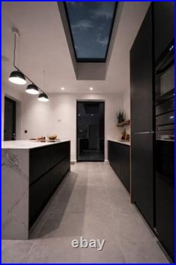 Frameless Solar Grey Flat Roof Skylight UK Made Tinted Fixed Roof Window Frameless Solar Grey Flat Roof Skylight UK Made Tinted Fixed Roof Window