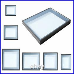 Home Flat Roof Skylight Window Tempered Glass 1000X1200MM Black Aluminium Frame