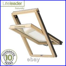 Liteleader Centre Pivot Pine Roof Window & Flashing Kit. Loft Window / Rooflight
