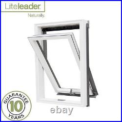 Liteleader Ecosolid Centre Pivot PVC Roof Window, Loft Rooflight & Flashing Kit