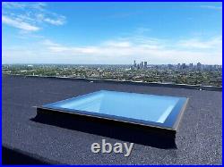 NEW Flat Roof Windows Fixed Double Glazed Skylight Flat Glass Rooflight Lantern