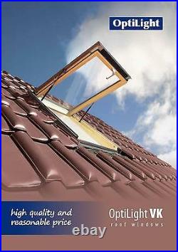 Flashing Escape Access Roof Window 78x118cm Skylight Optilight Top Hung 