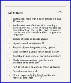 Pair Of Double Glazed Skylight/roof Light Frameless Windows For Pitched Roofs