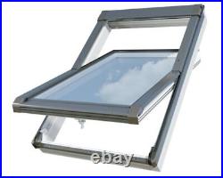 REDUCED/01 Centre Pivot White PVC Roof Window 78x118cm+Flashing Rooflite Sunlux