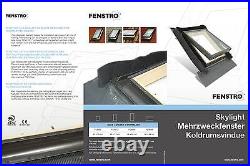 REDUCED/01 Fenstro Rooflite Double Glazed Skylight Access Roof Window 45x73